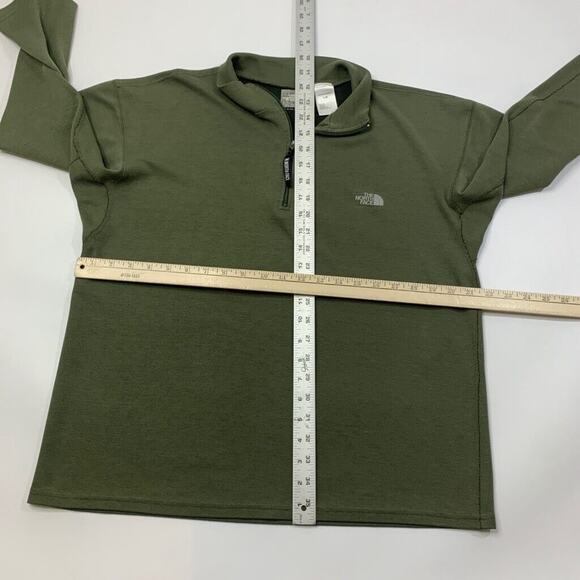 Vintage The North Face Sweatshirt Mens L Large Swamp Green 1/4 Zip Long Sleeve - Picture 7 of 12